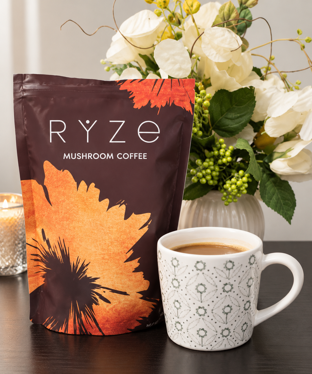 RYZE Mushroom Coffee – 30 Servings | Organic Focus & Energy Blend