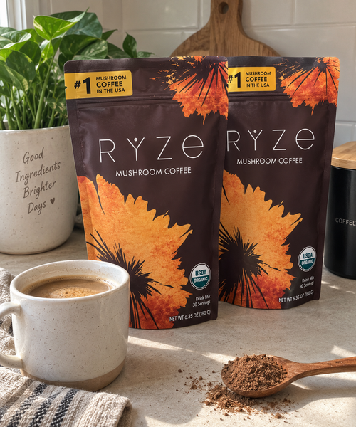 RYZE Organic Mushroom Coffee – Pack of 2 | Focus, Energy & Clarity